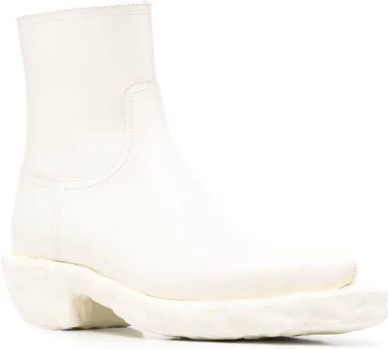 CamperLab Venga leather ankle boots White