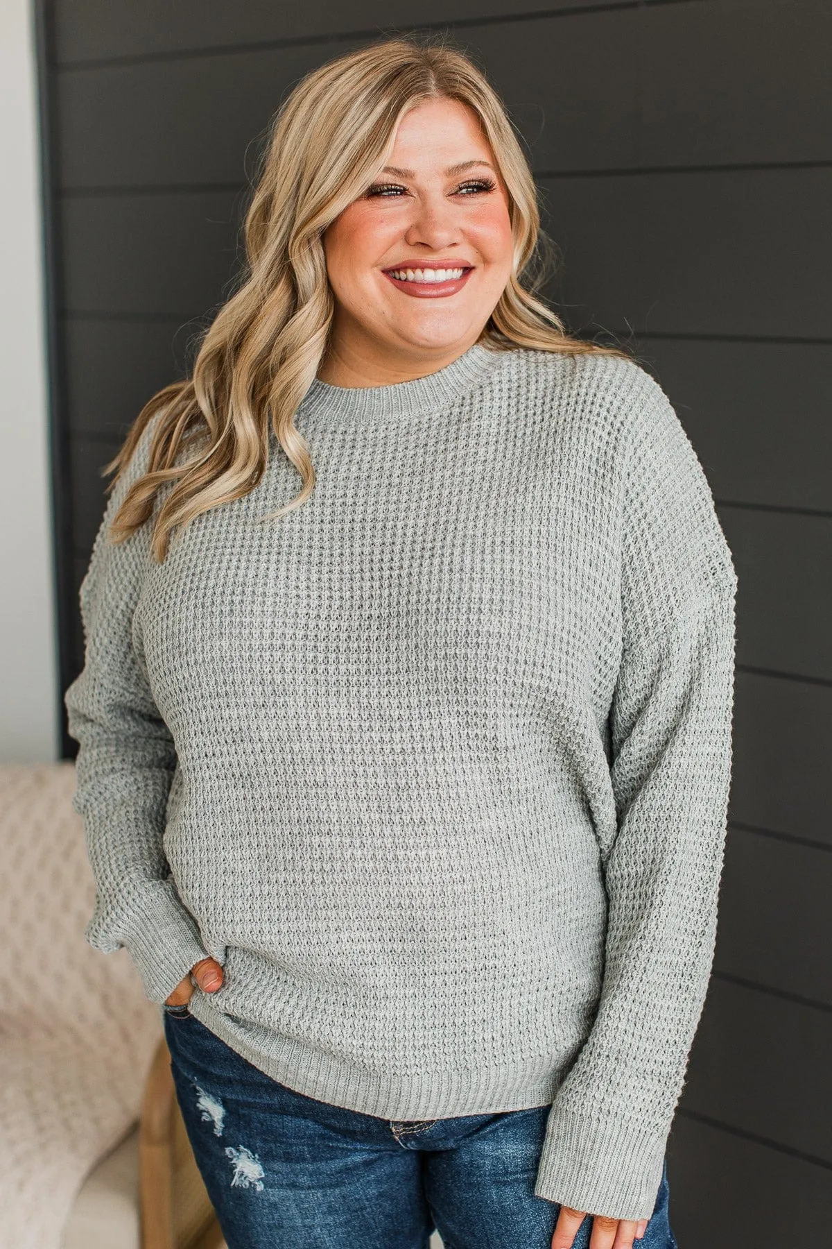 Captivating In Color Knit Sweater- Grey