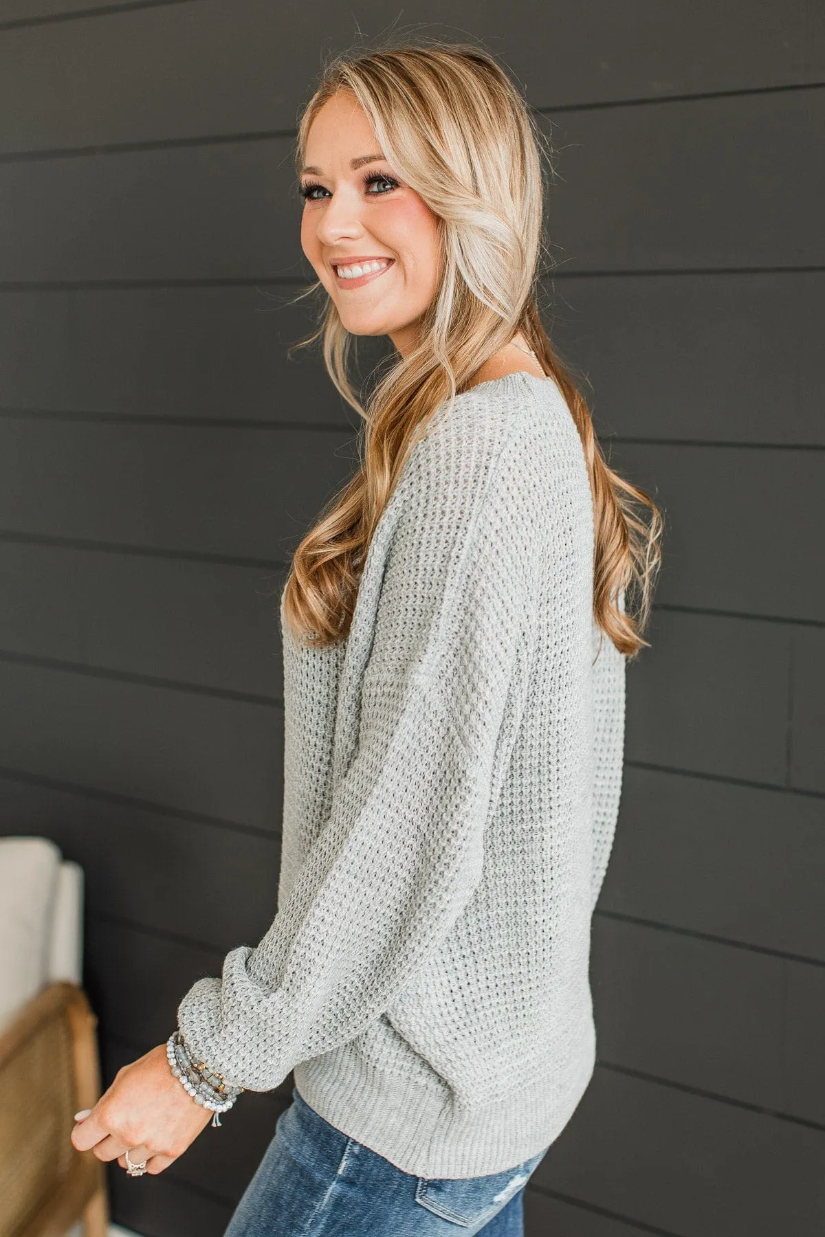 Captivating In Color Knit Sweater- Grey