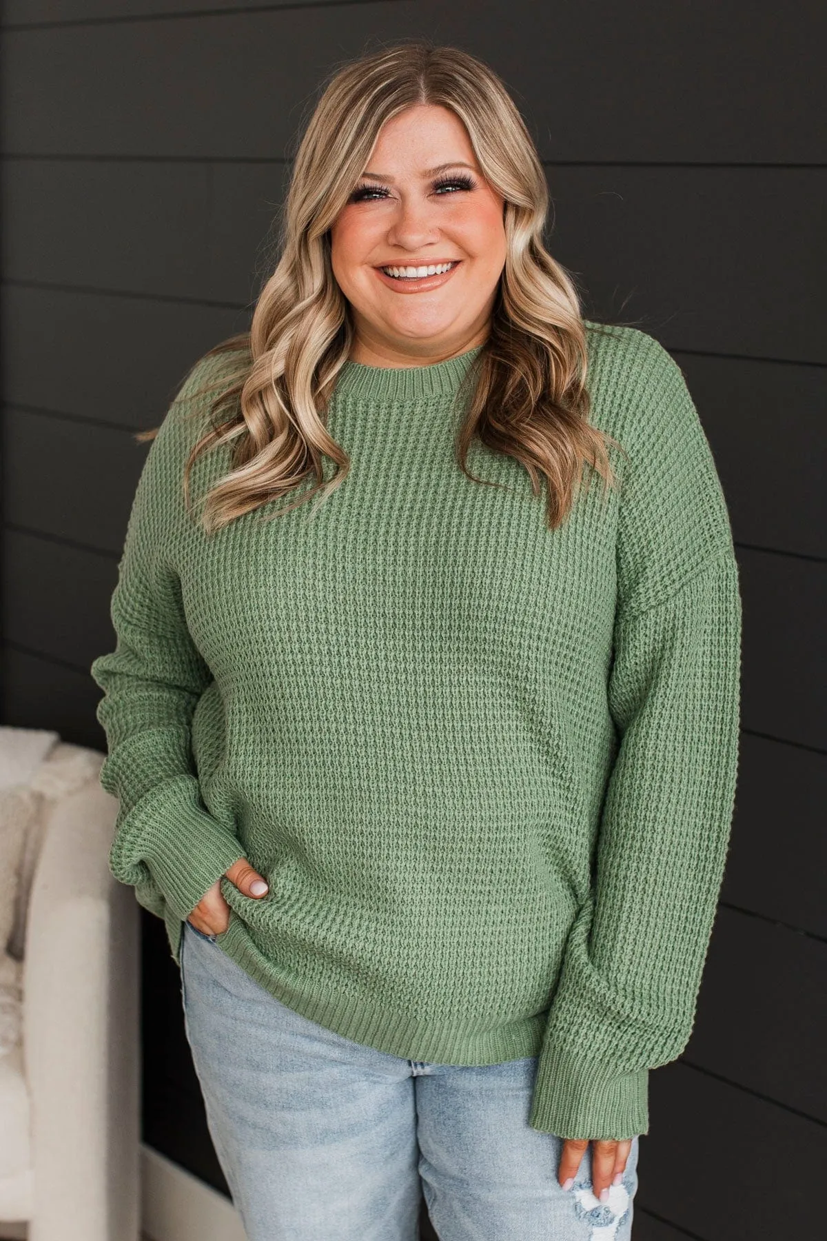 Captivating In Color Knit Sweater- Sage