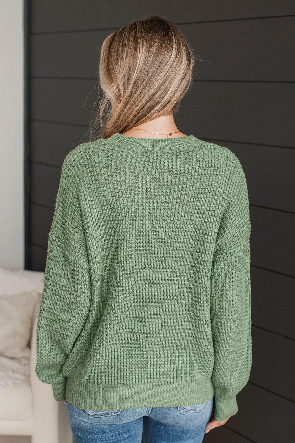 Captivating In Color Knit Sweater- Sage