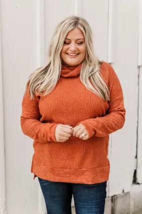 Cherishing Moments Turtle Neck Sweater- Cinnamon