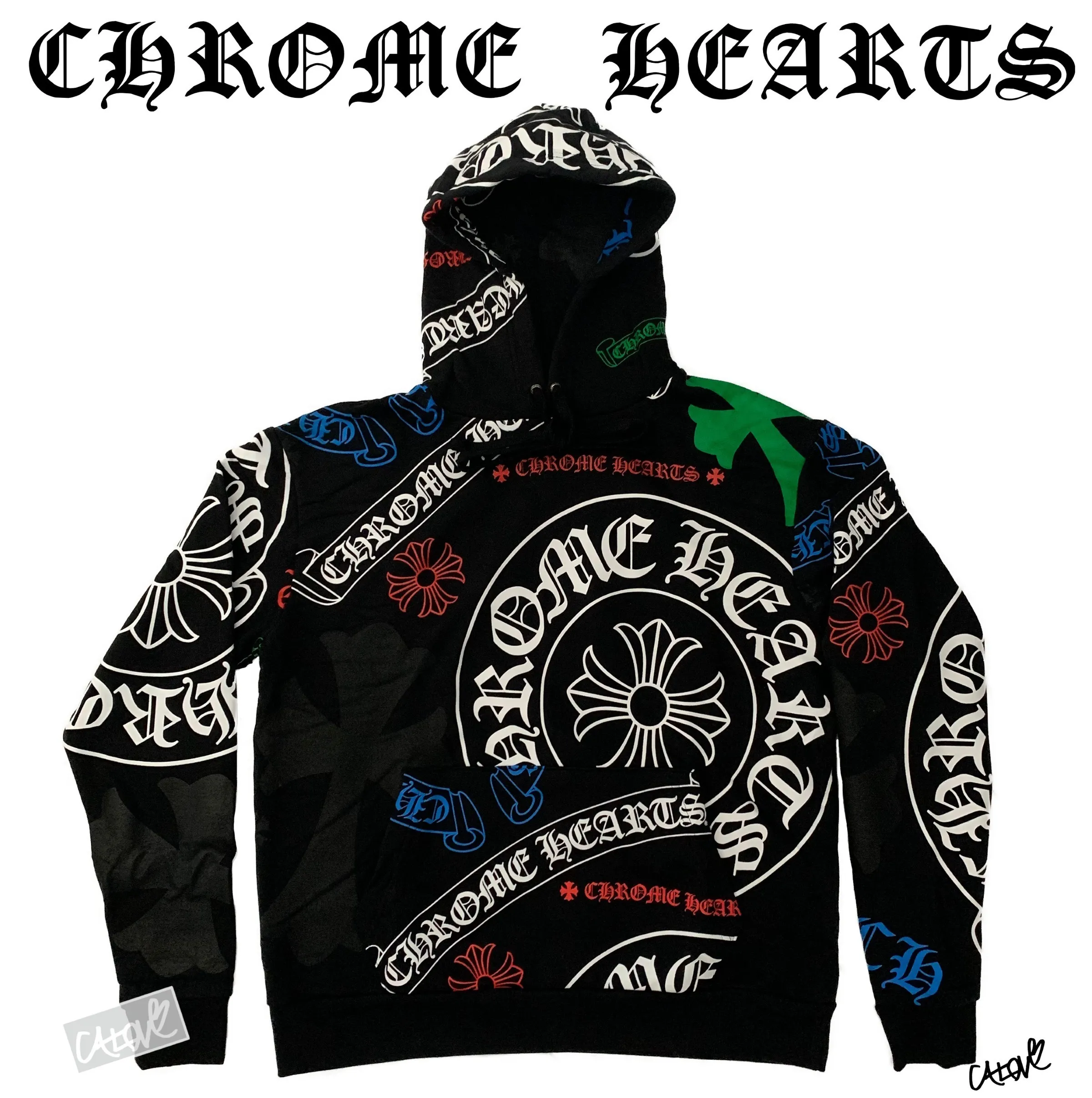 CHROME HEARTS  |Stencil Hoodie (Multi-color)