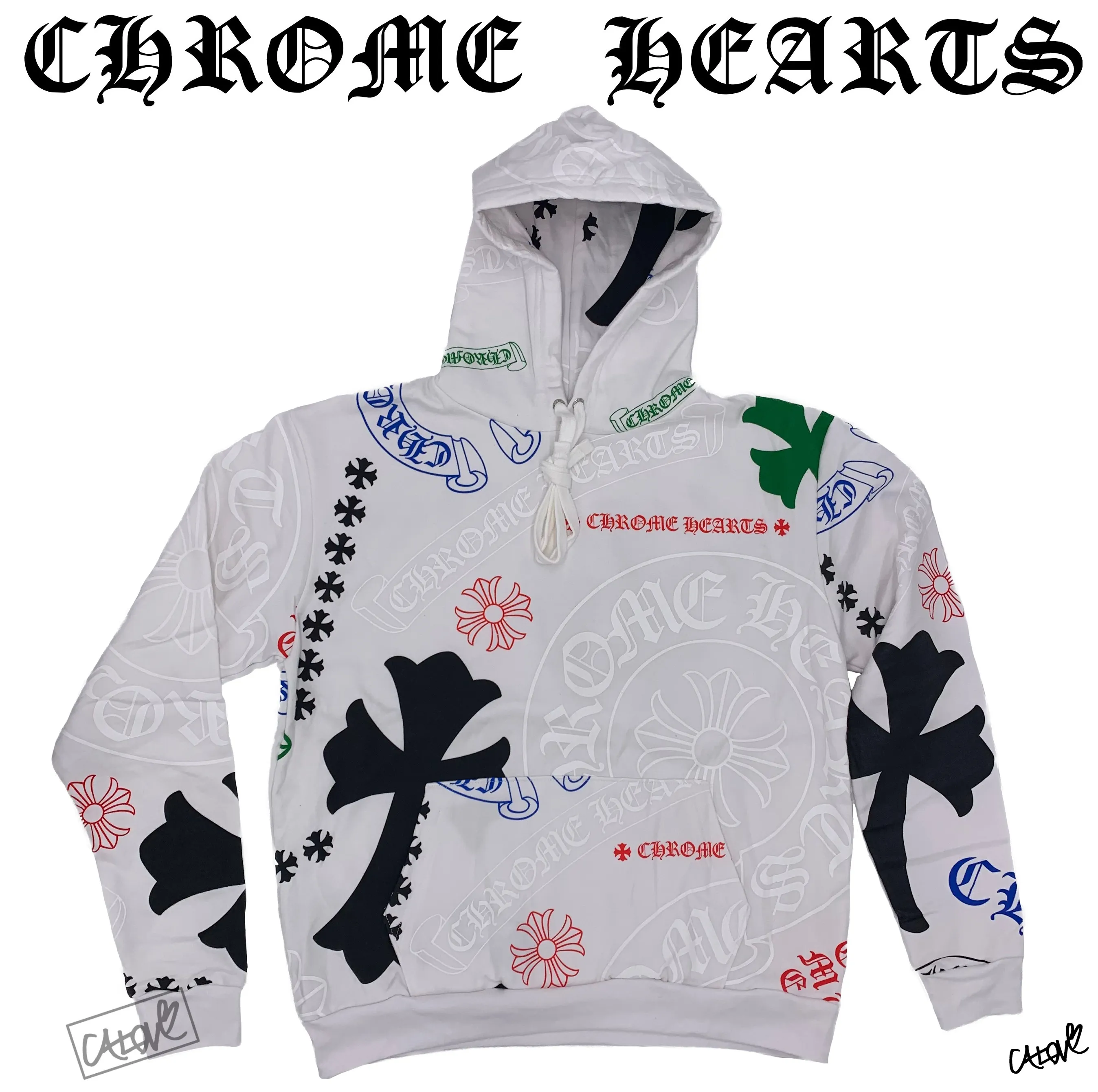 CHROME HEARTS  |Stencil Hoodie (Multi-color)