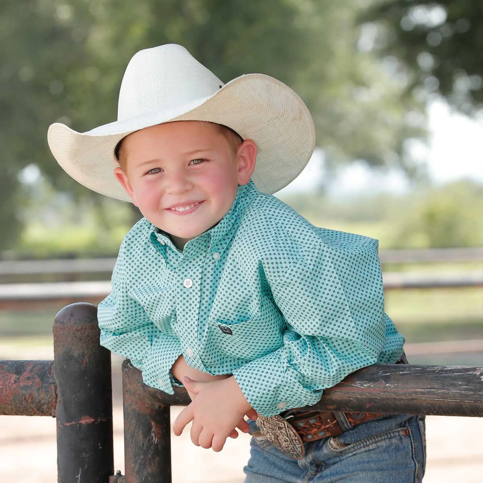 Cinch Boy's Light Blue Long Sleeve Shirt