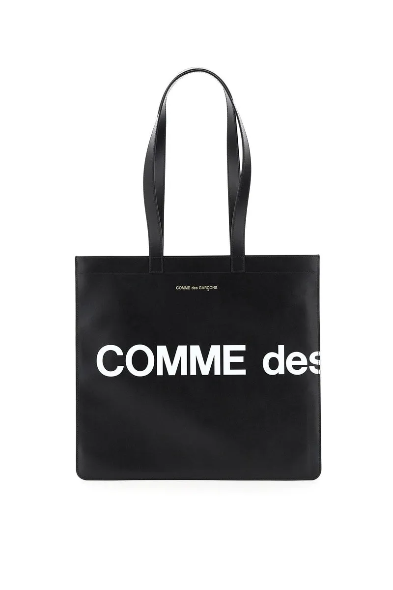 Comme Des Garcons Wallet    Comme Des Garcons Wallet Leather Tote Bag With Logo