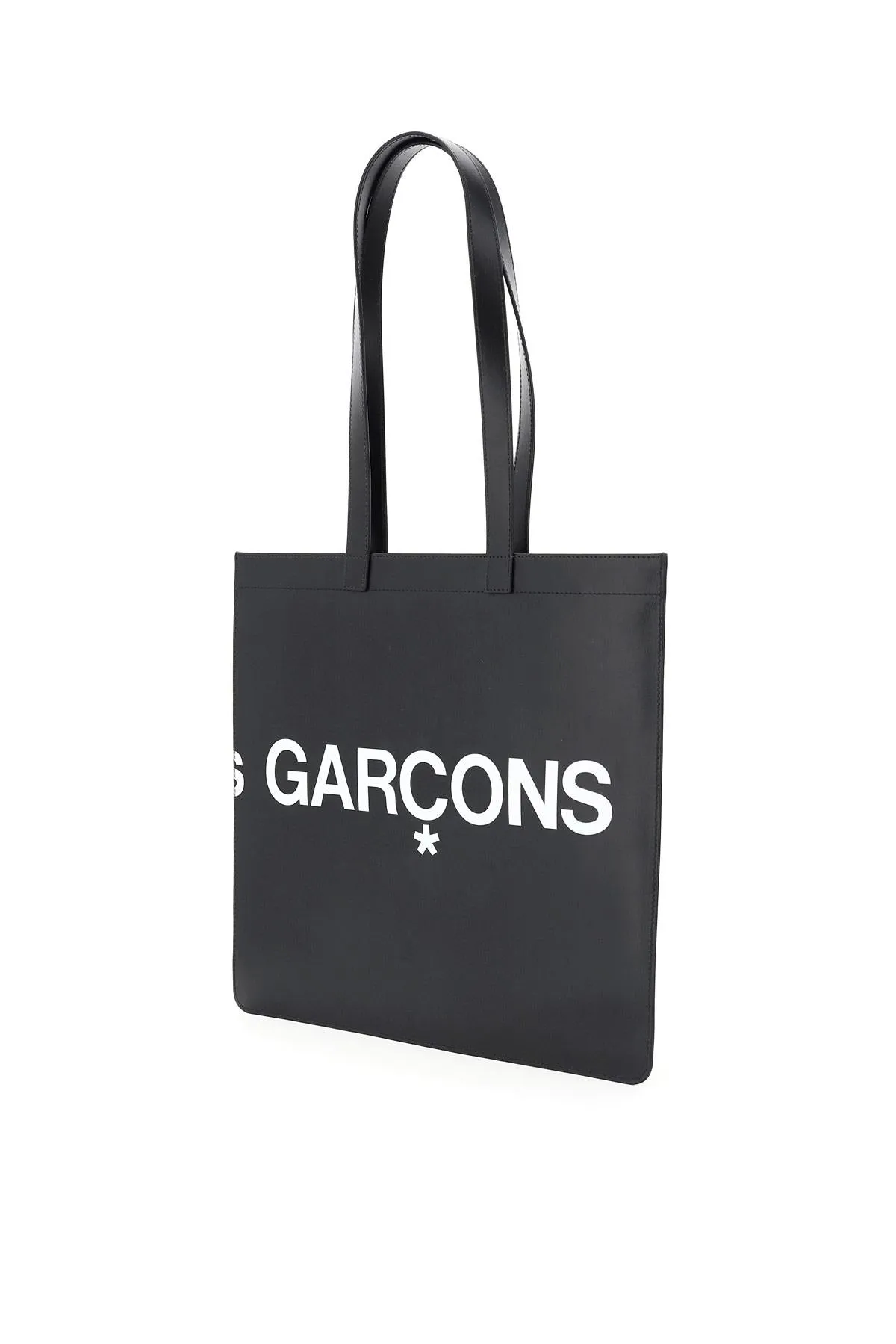 Comme Des Garcons Wallet    Comme Des Garcons Wallet Leather Tote Bag With Logo