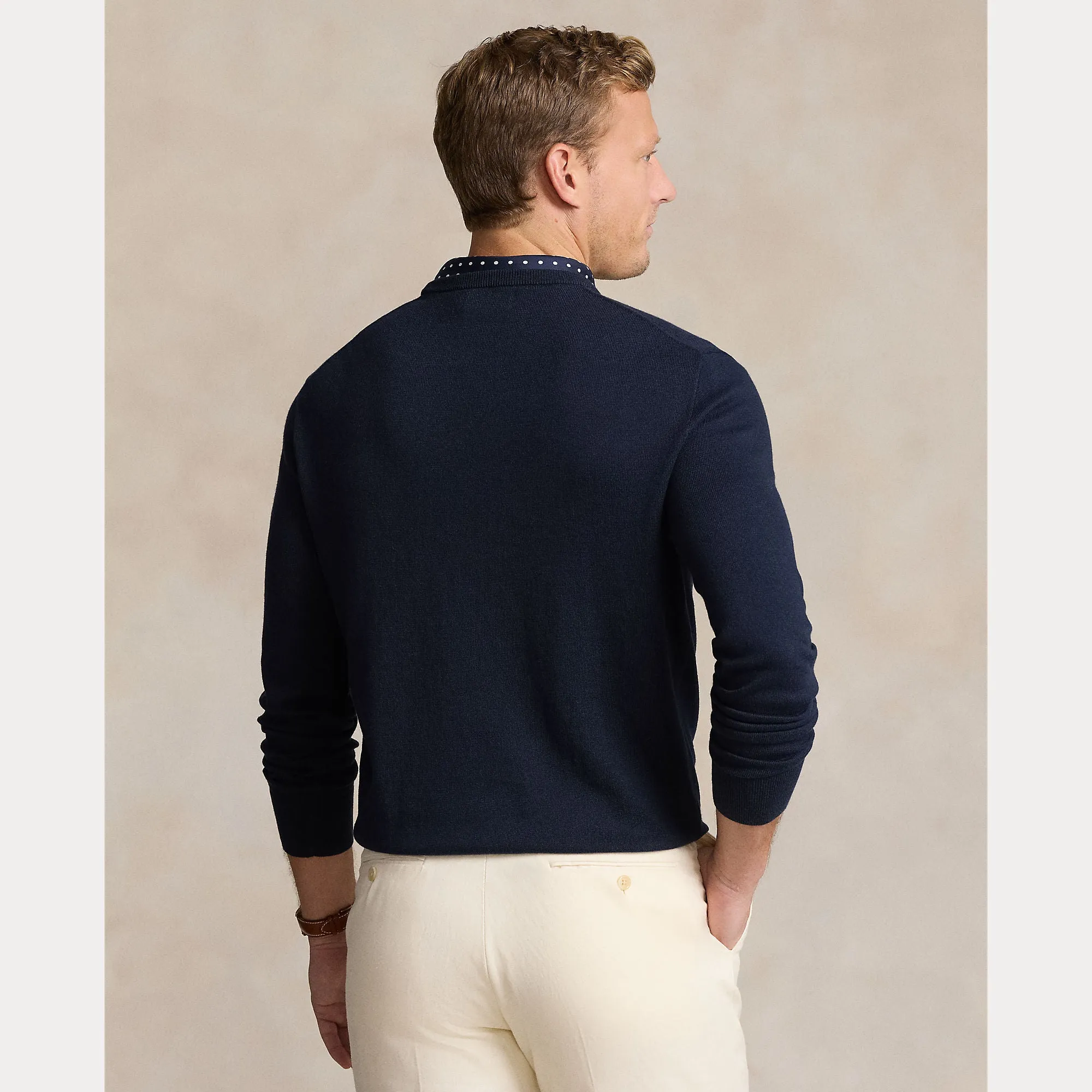 COTTON-CASHMERE CREWNECK SWEATER