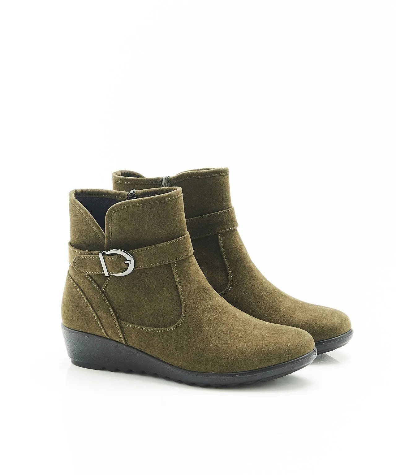 Cushion-walk Suede-Look Boots