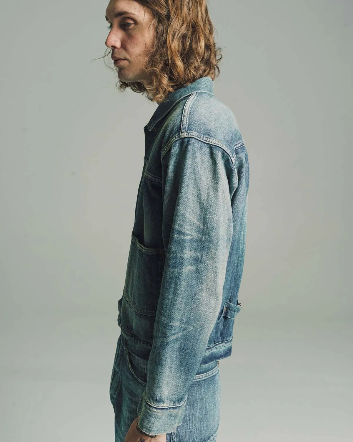 Damaged Denim Jacket - Indigo