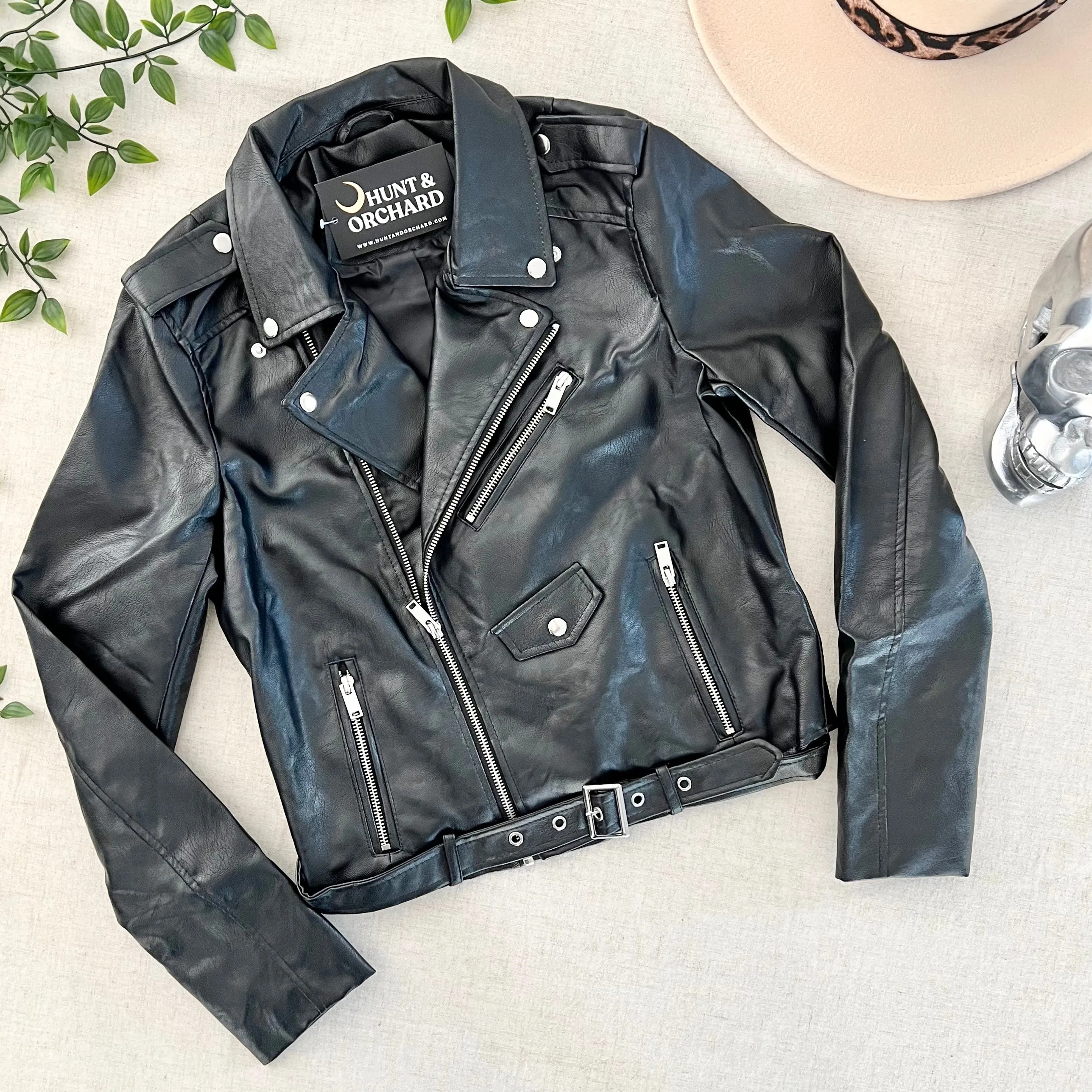 Debbie Vegan Moto Jacket - Black