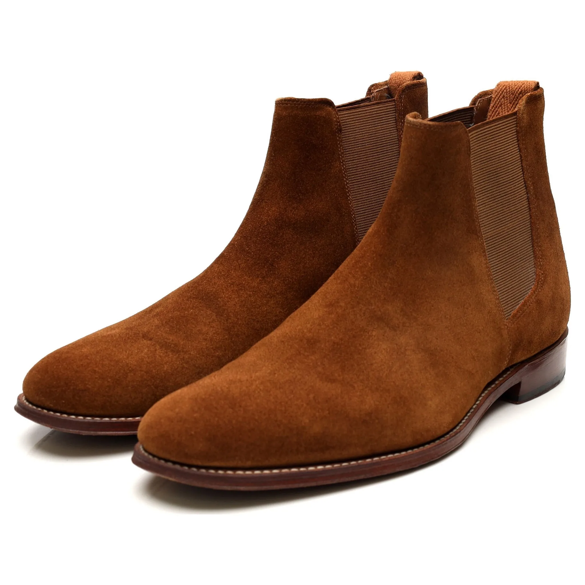 'Declan' Tan Brown Suede Chelsea Boots UK 8 F