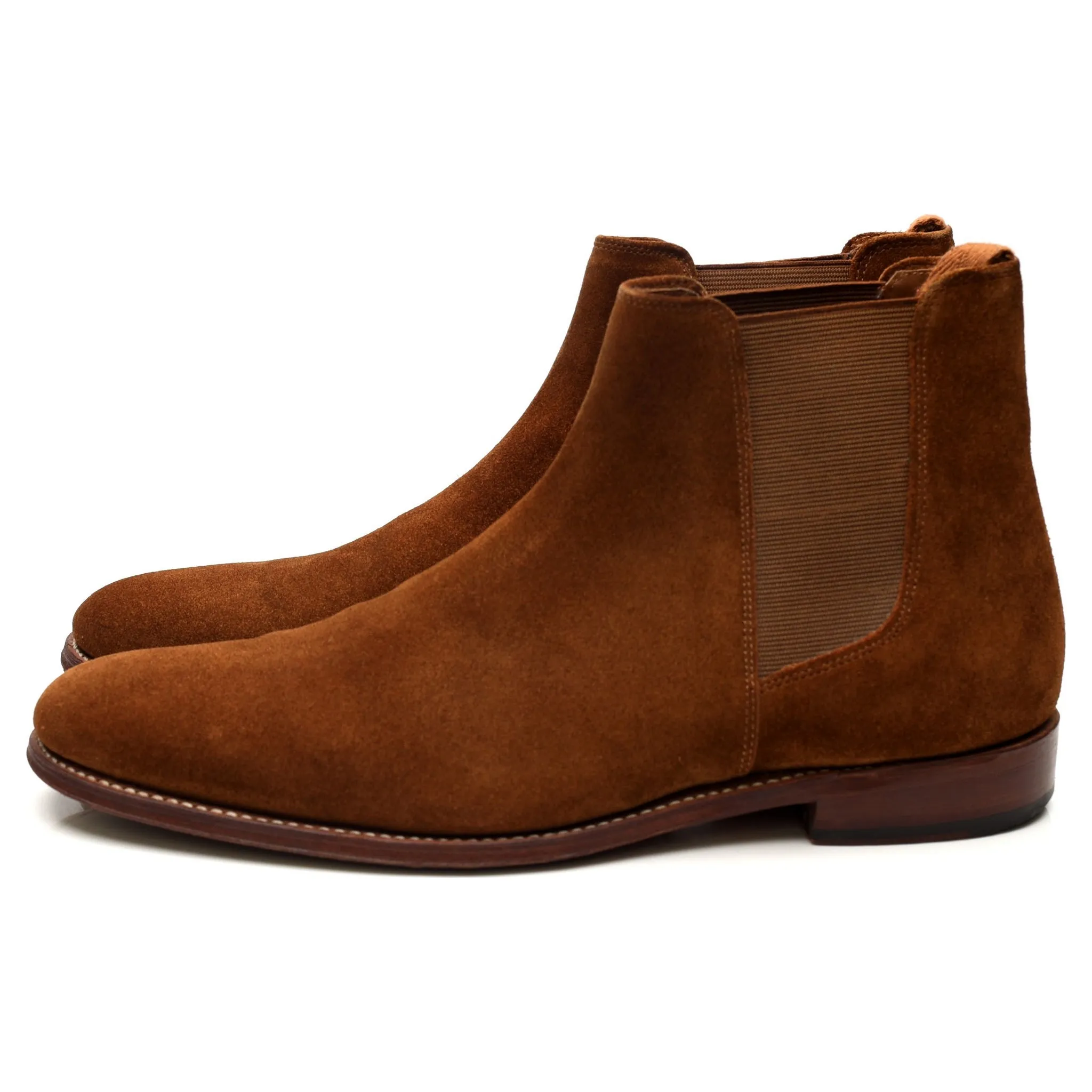 'Declan' Tan Brown Suede Chelsea Boots UK 8 F