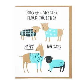 Dogs Of A Sweater Holiday Card