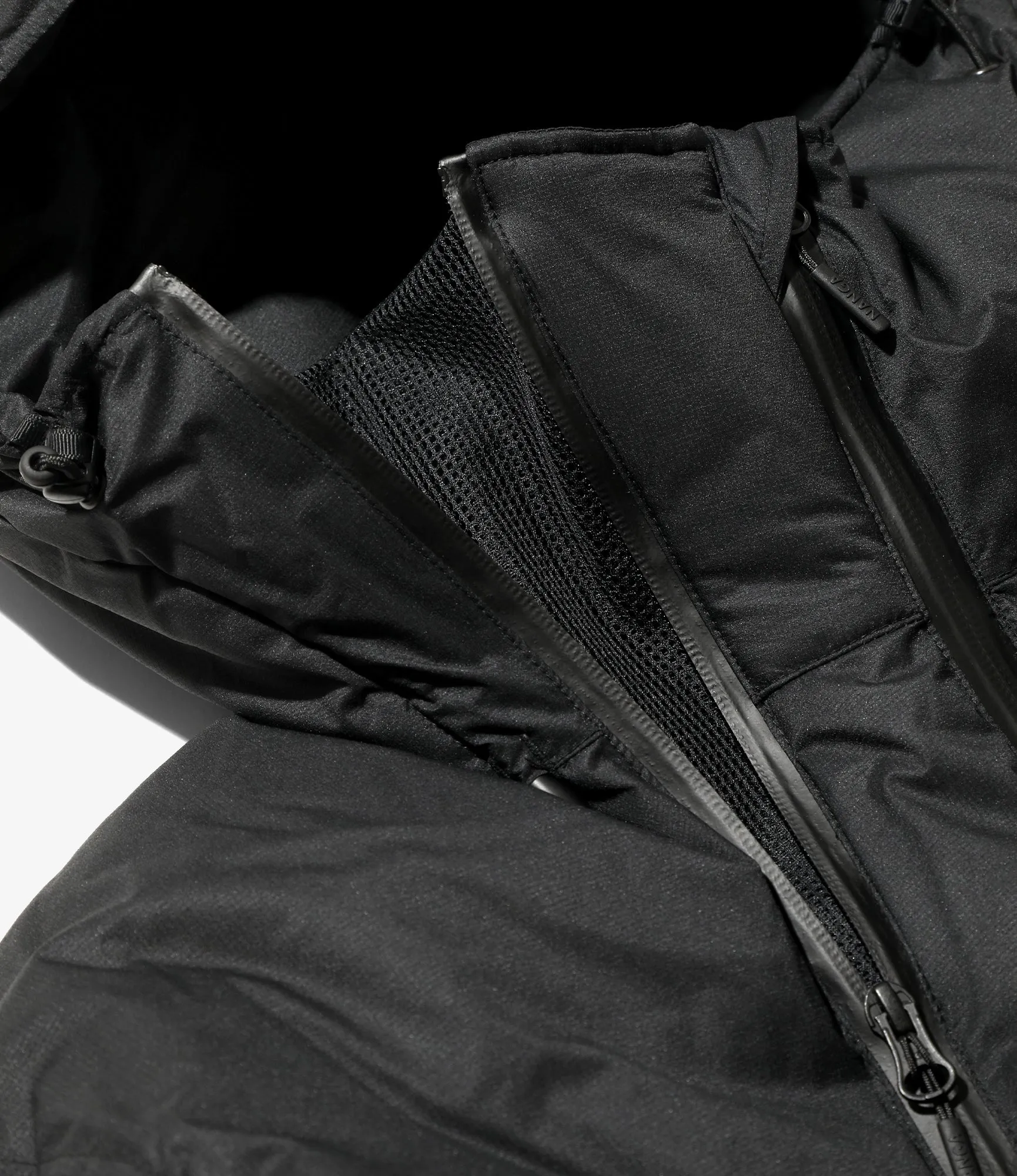 Down Zip Jacket – Black Ripstop Nylon