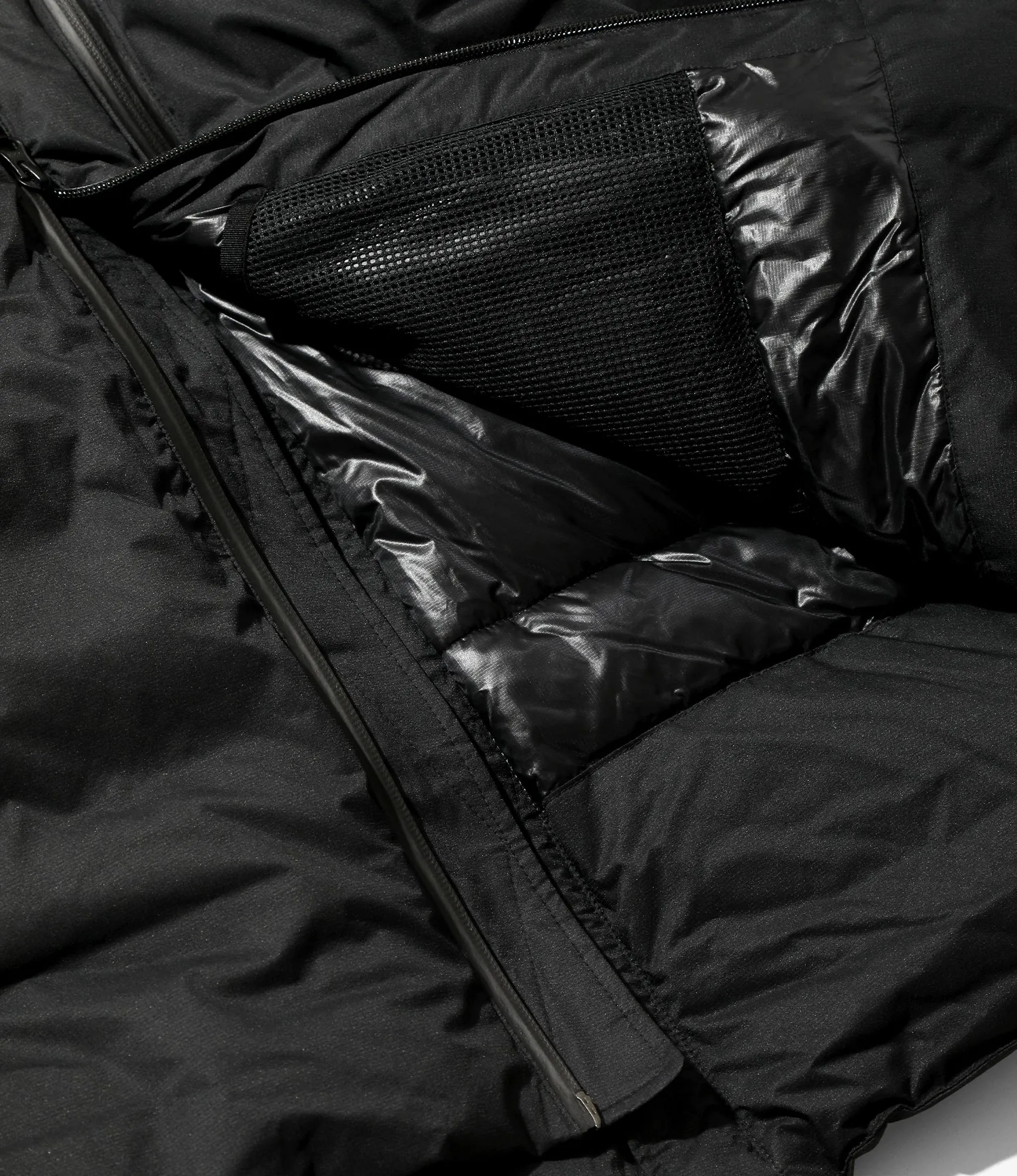 Down Zip Jacket – Black Ripstop Nylon