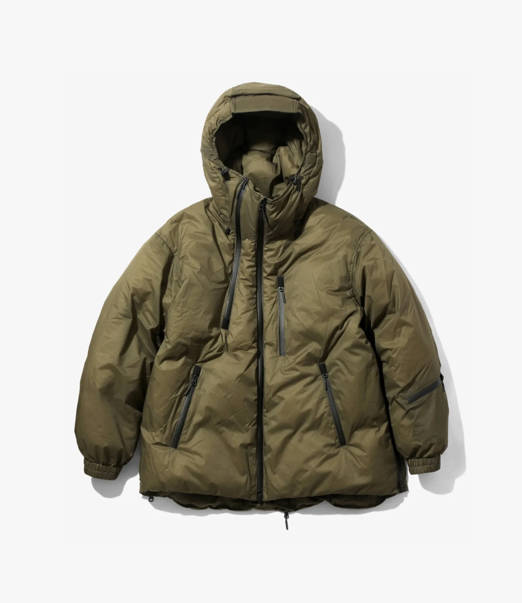 Down Zip Jacket – Olive Ripstop Nylon