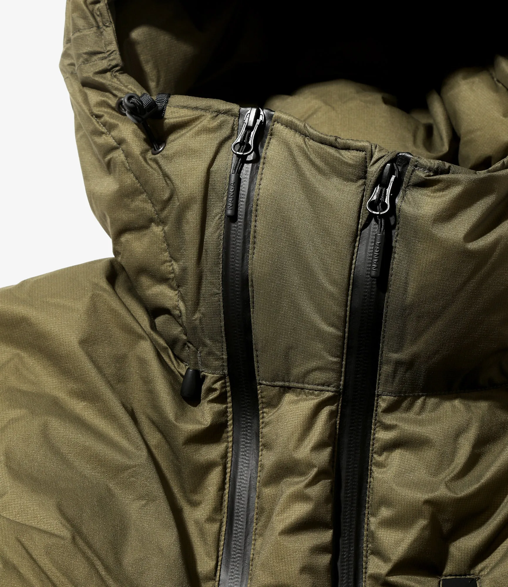 Down Zip Jacket – Olive Ripstop Nylon