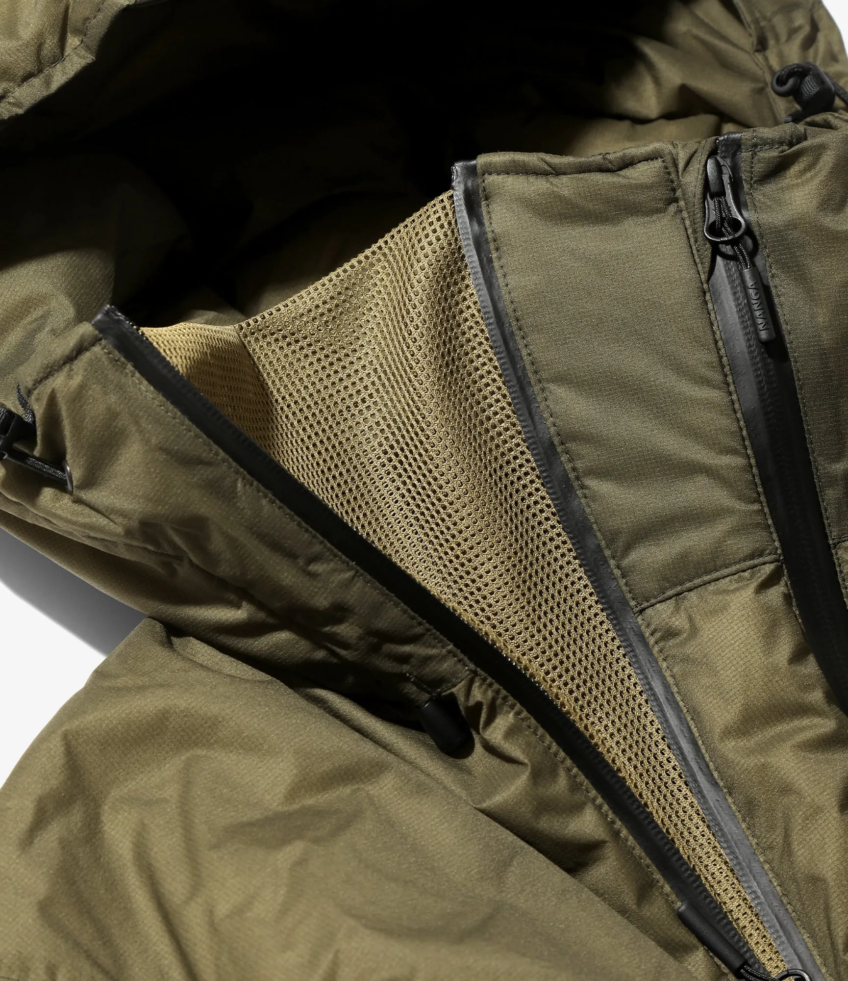 Down Zip Jacket – Olive Ripstop Nylon