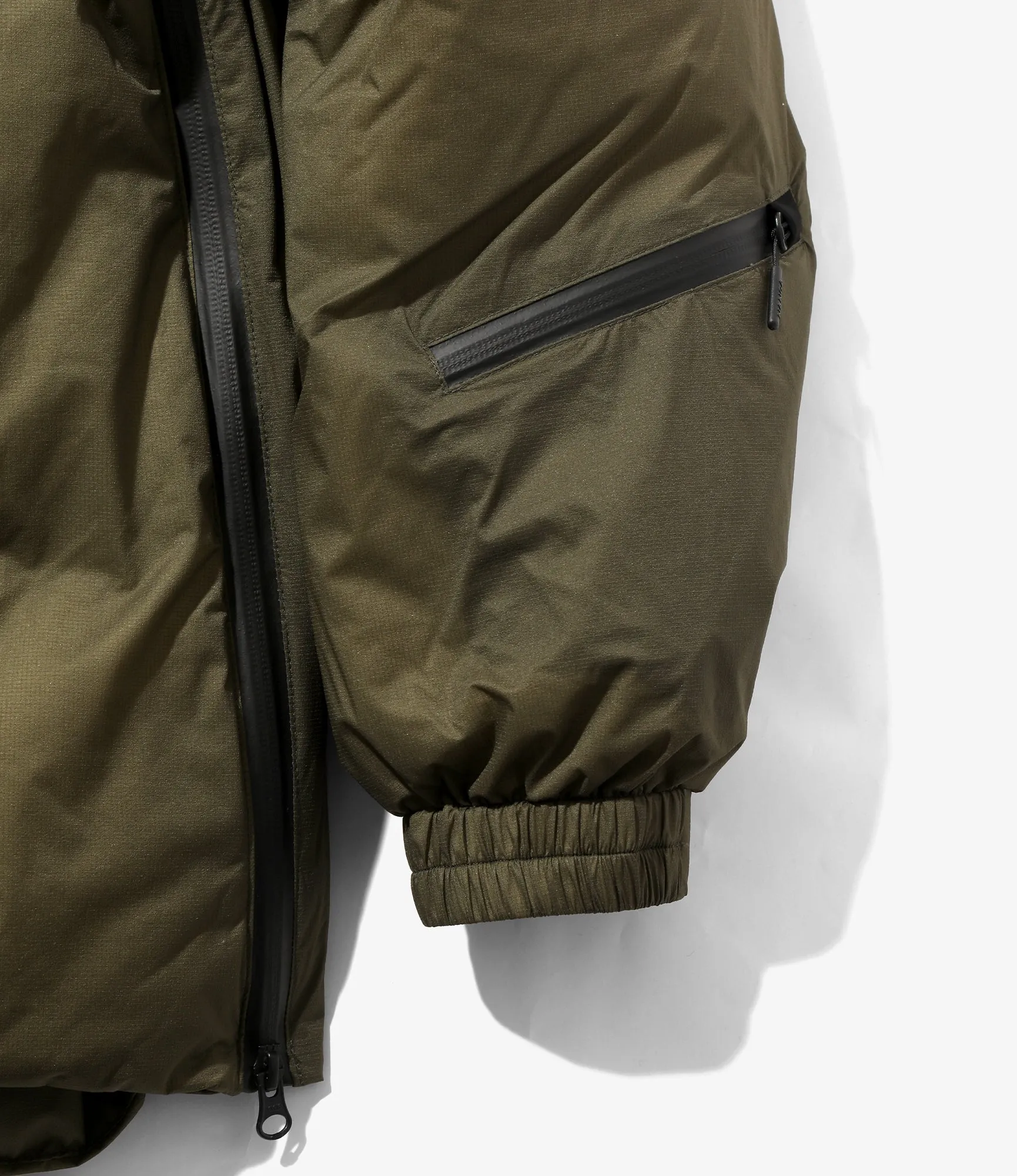 Down Zip Jacket – Olive Ripstop Nylon