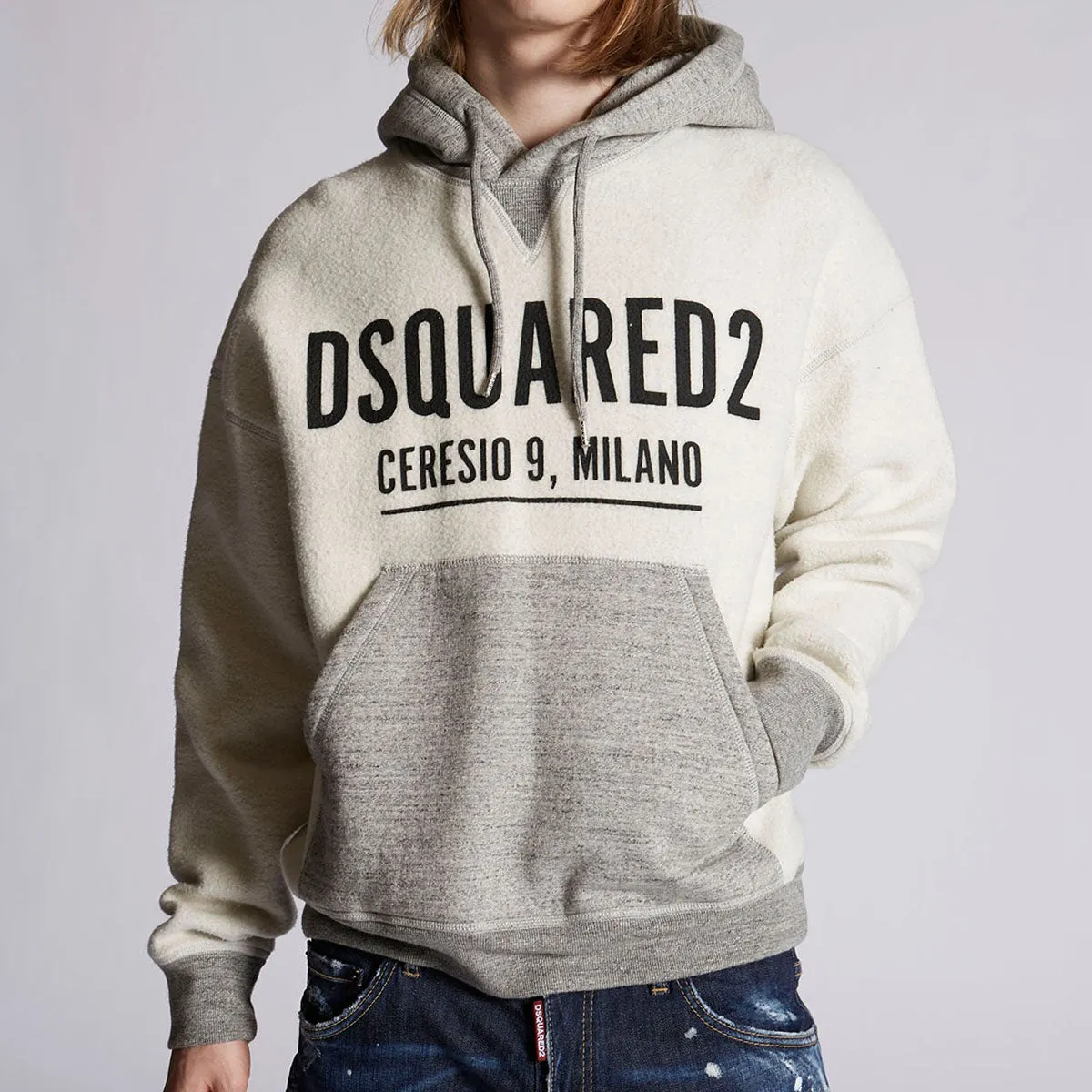 DSQUARED2 - Ceresio9 Mike Hoodie in Ivory