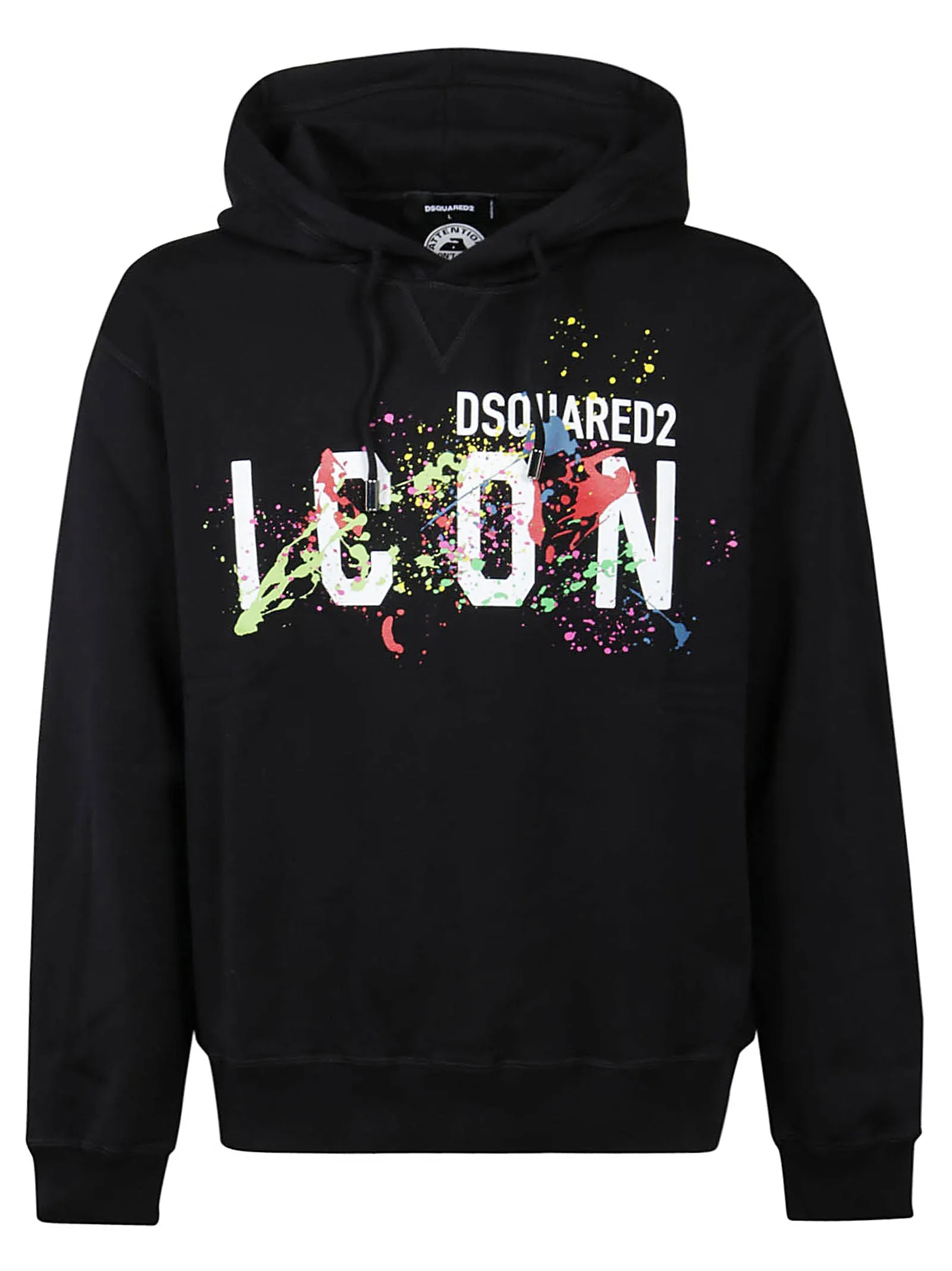 Dsquared2 Logo-Printed Ribbed Hem Hoodie