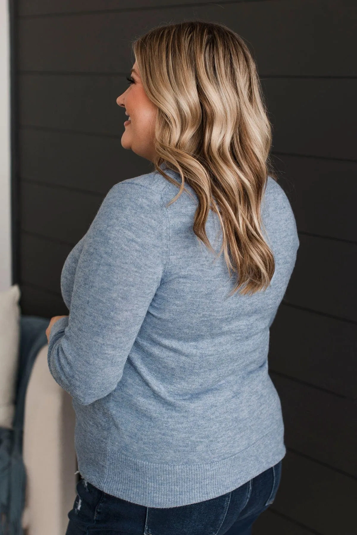 Easy To Remember Lightweight Sweater- Blue