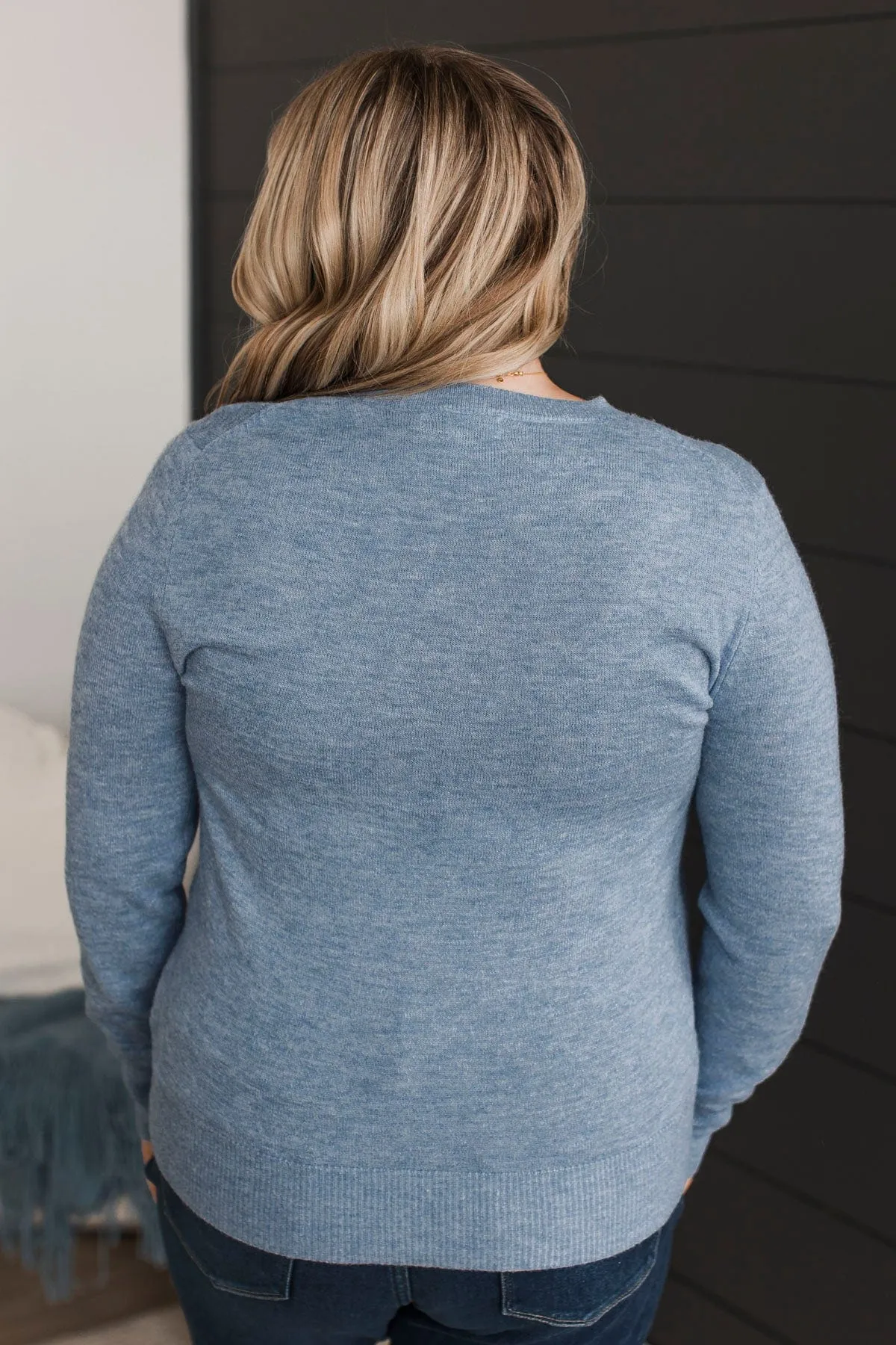 Easy To Remember Lightweight Sweater- Blue