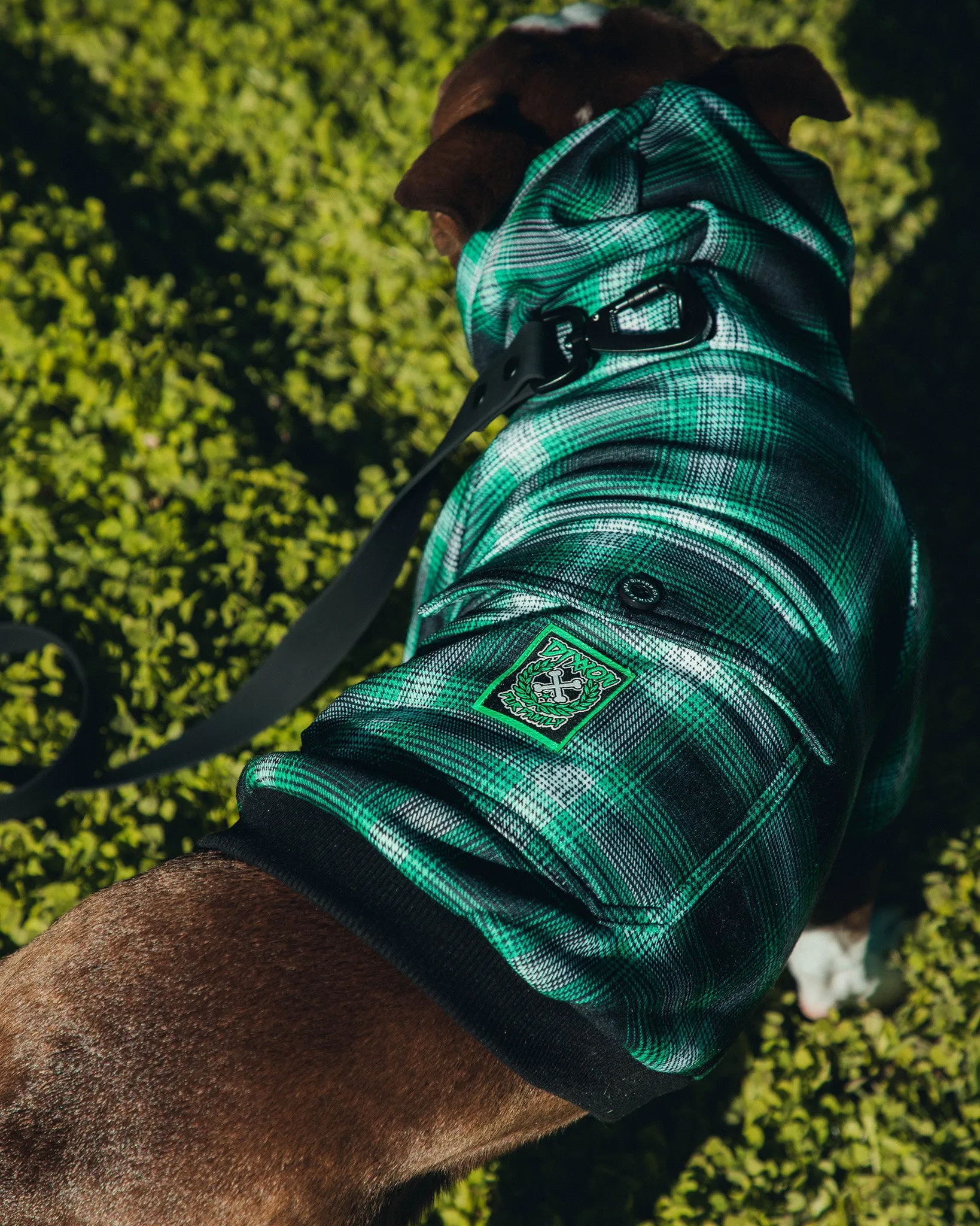 Emerald Isle Flannel Print Dog Hoodie