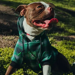 Emerald Isle Flannel Print Dog Hoodie