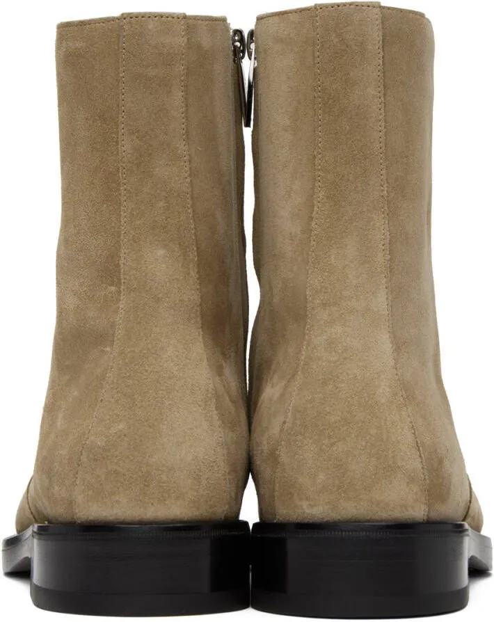 Ferragamo Beige Gerald Boots