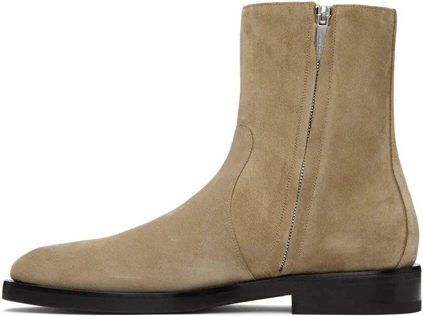 Ferragamo Beige Gerald Boots