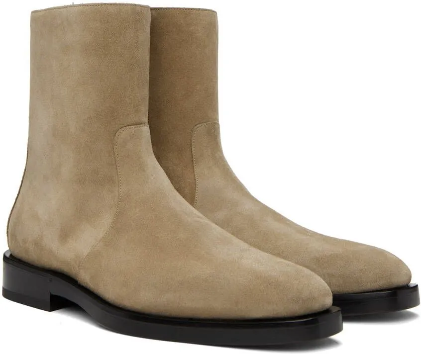 Ferragamo Beige Gerald Boots