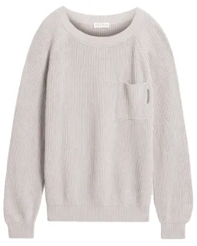 Fog English Rib Monili Pocket Sweater