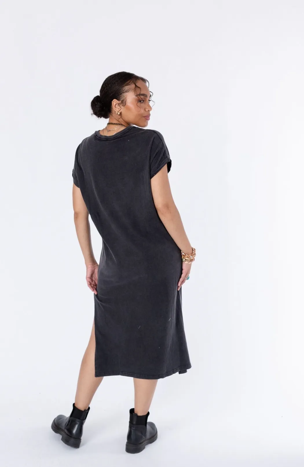 Free Bird Tee Dress - Black