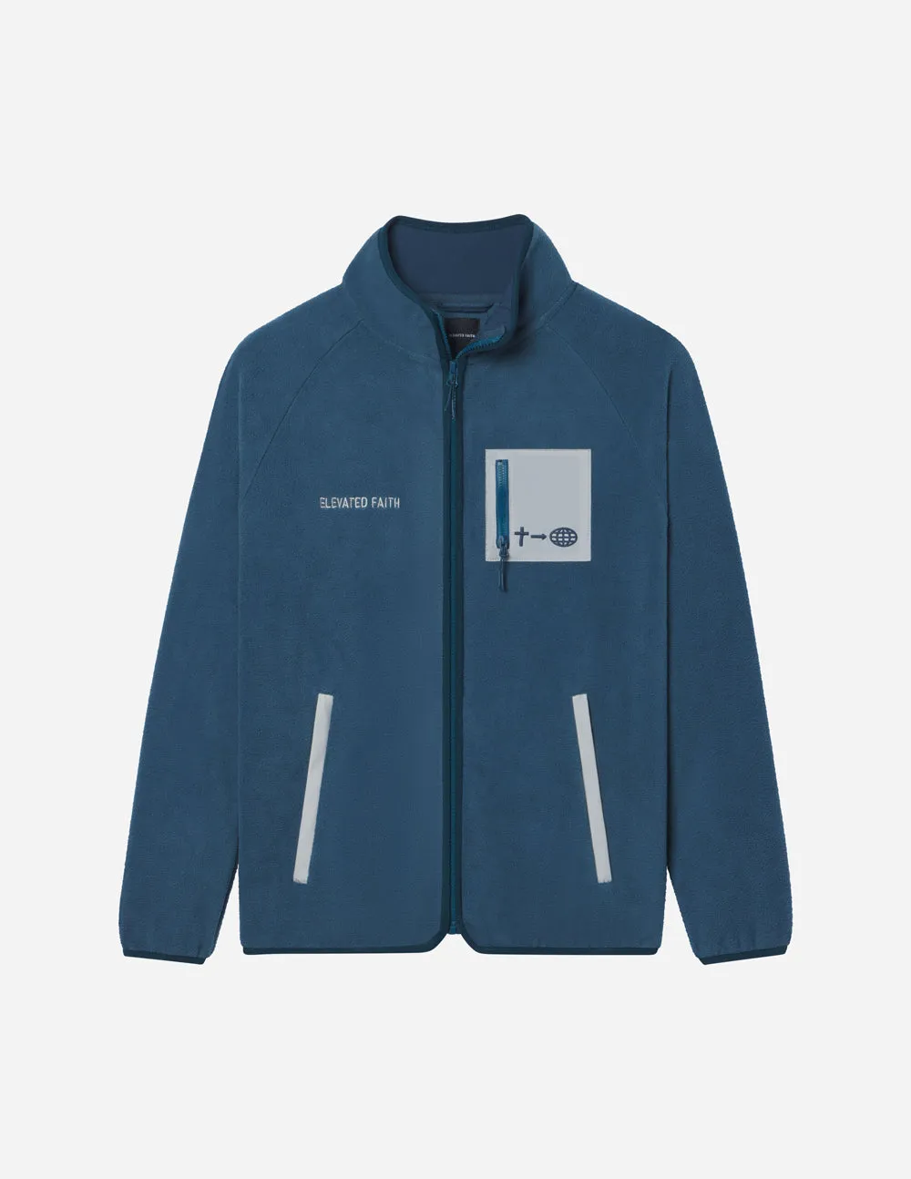 Full-Zip Blue Fleece Jacket