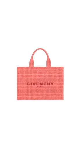 G-Tote Bag In 4G Cotton Towelling - Coral