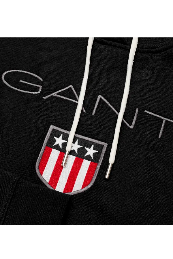 GANT Women Shield Logo Hoodie Black