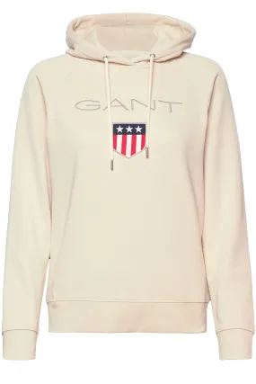 GANT Women Shield Logo Hoodie Putty