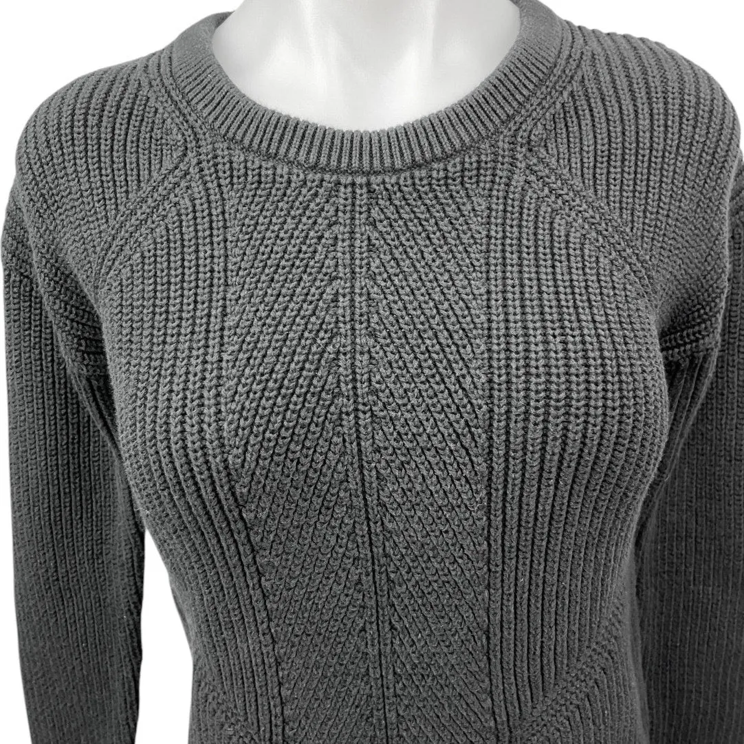 Gap Women's Black Chunky Knit Crewneck Long Sleeve Pullover Sweater Top Size S