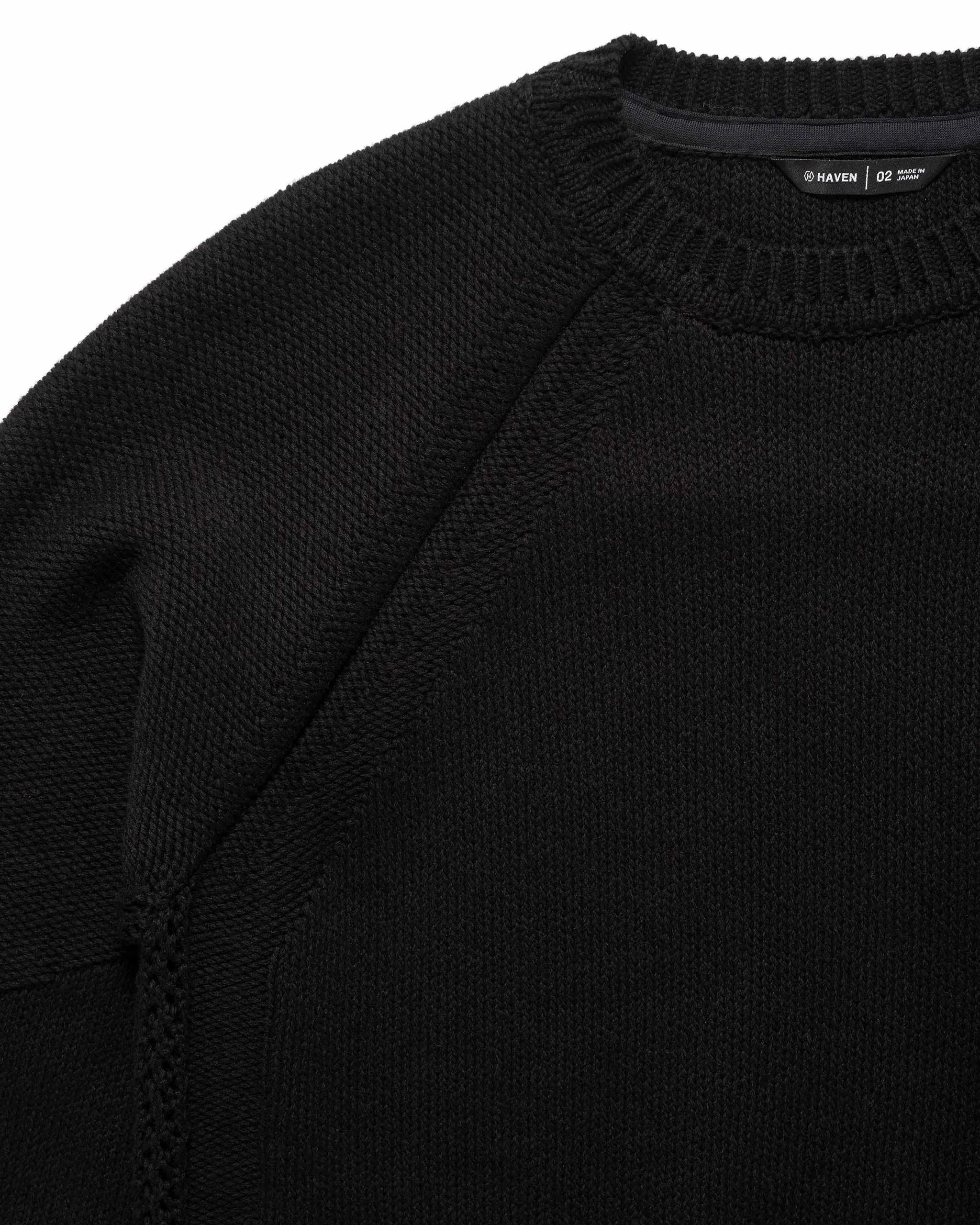 Harbour Sweater - Cotton Cashmere Knit Black