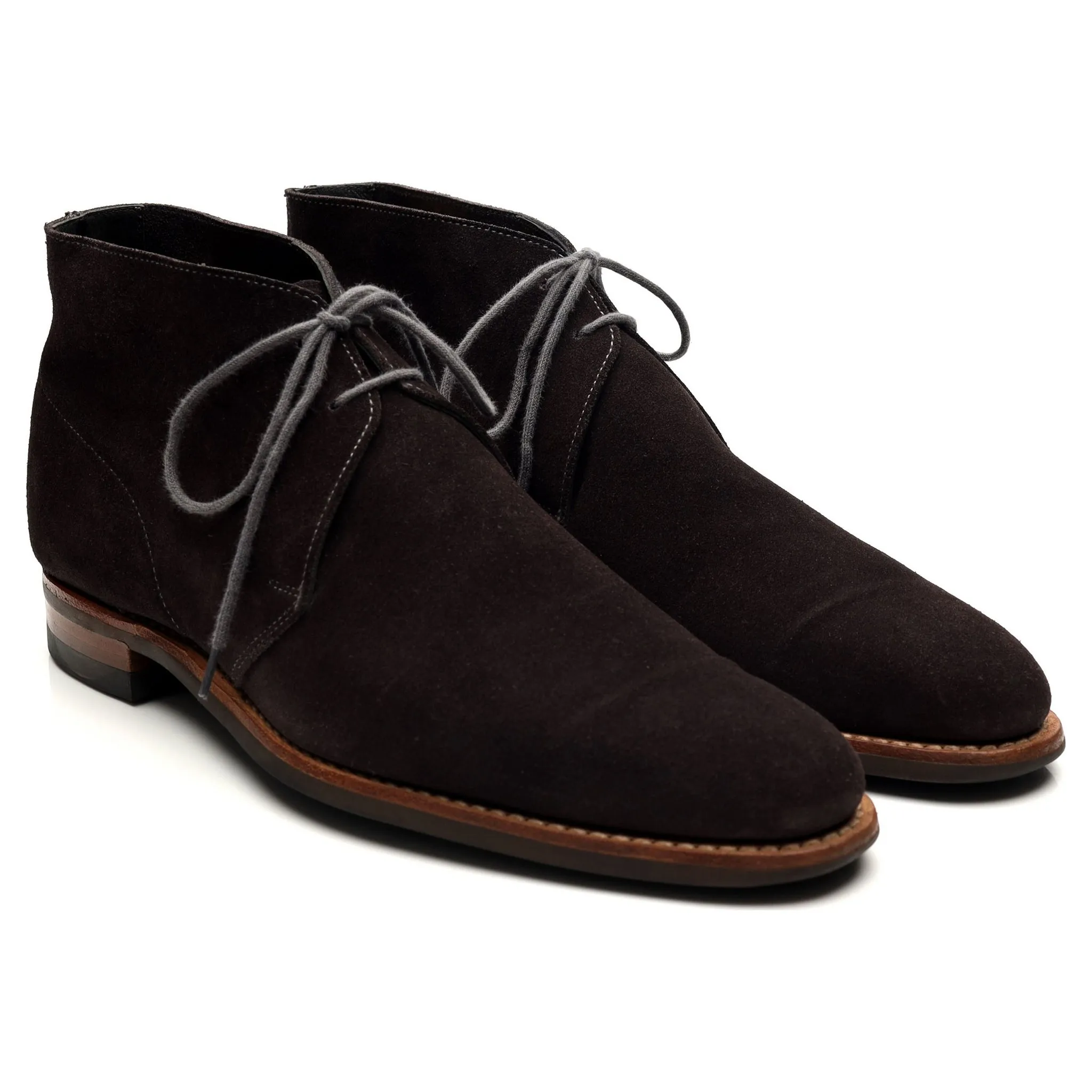 'Hartland' Dark Grey Suede Chukka Boots UK 7.5 E