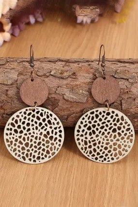 Hollow Out Leather Drop Earrings