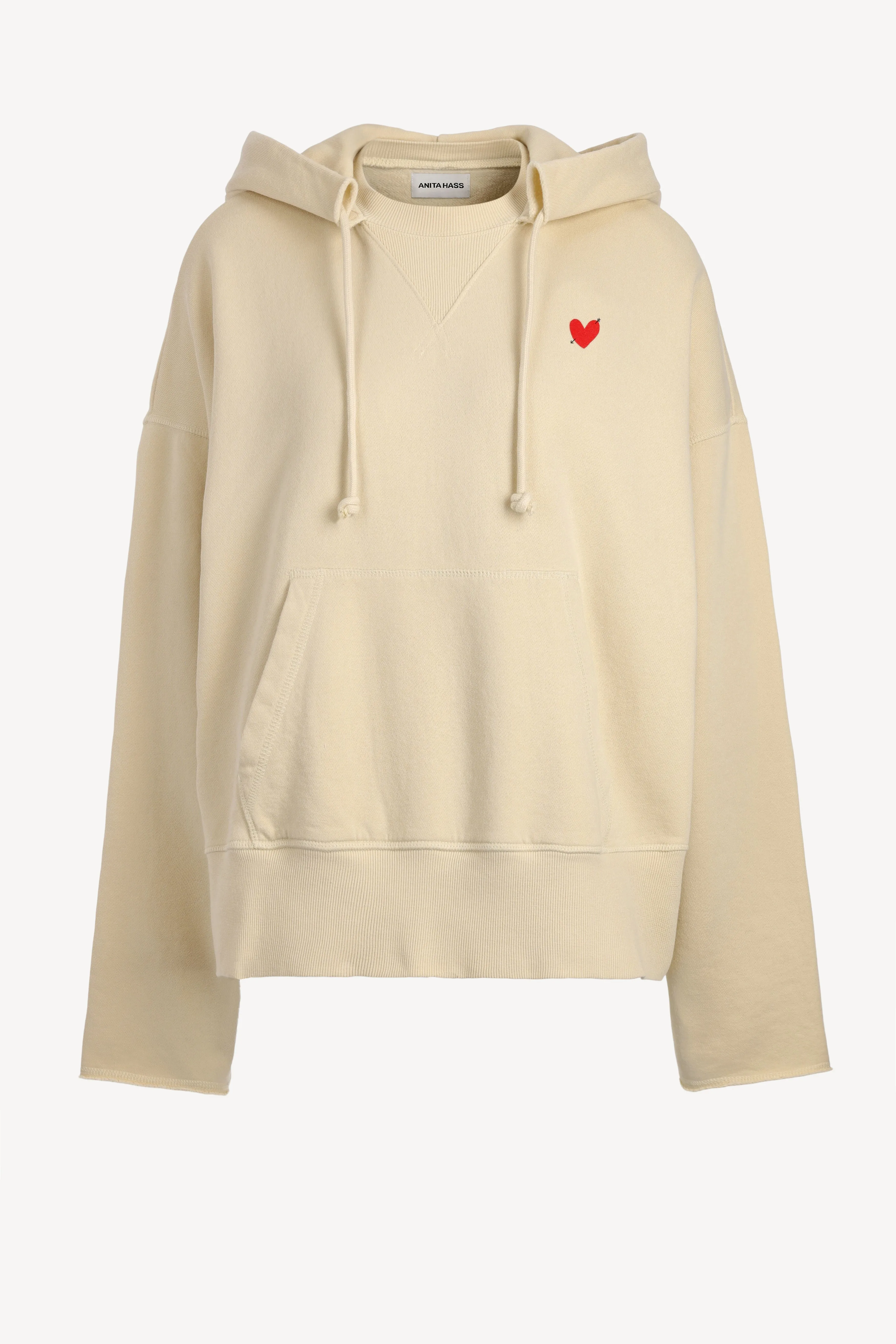 Hoodie Open Seam in Bleached Sand