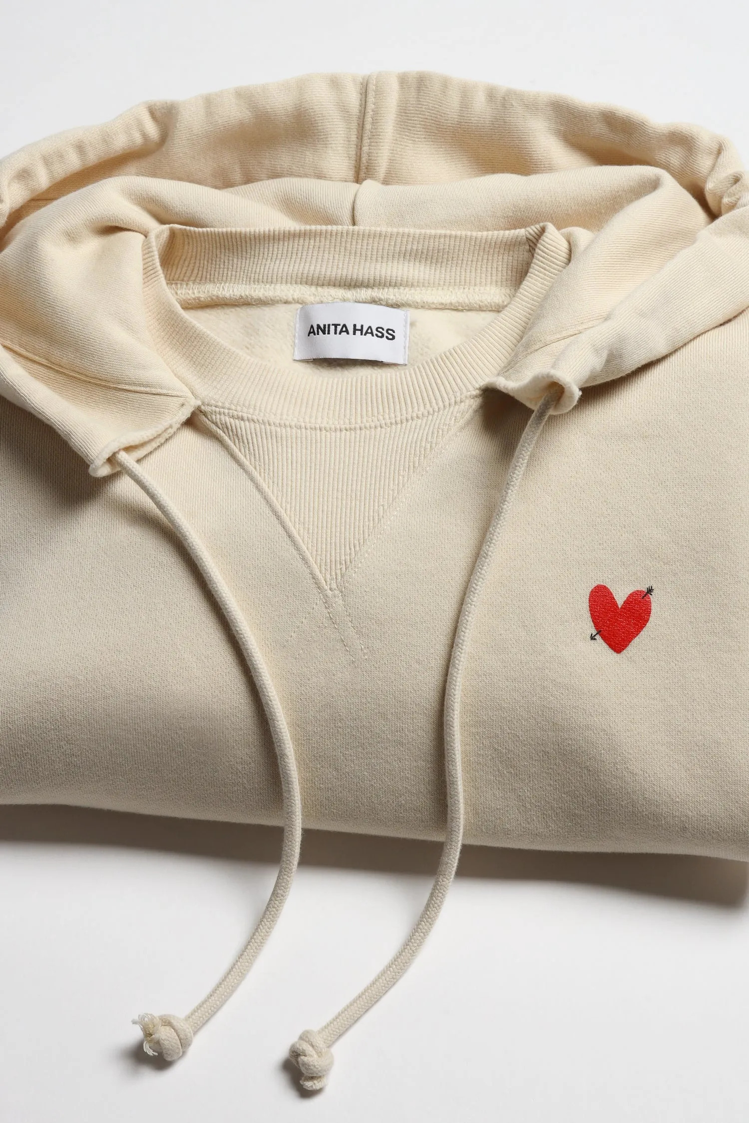 Hoodie Open Seam in Bleached Sand