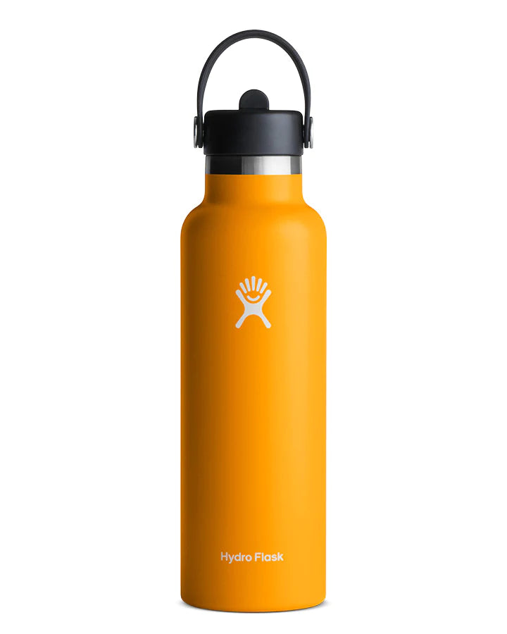 Hydroflask 21oz Standard Mouth (621ml) with Flex Straw Cap