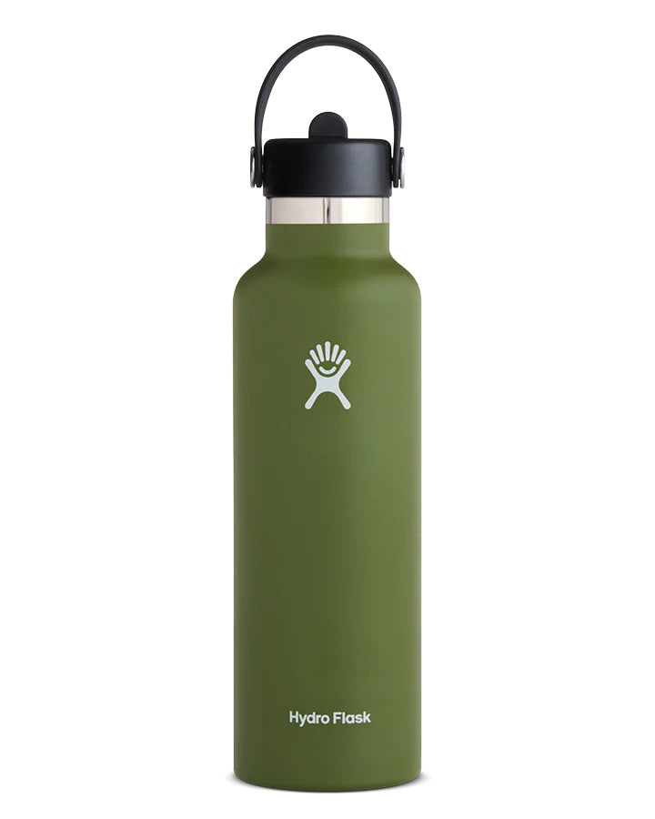 Hydroflask 21oz Standard Mouth (621ml) with Flex Straw Cap