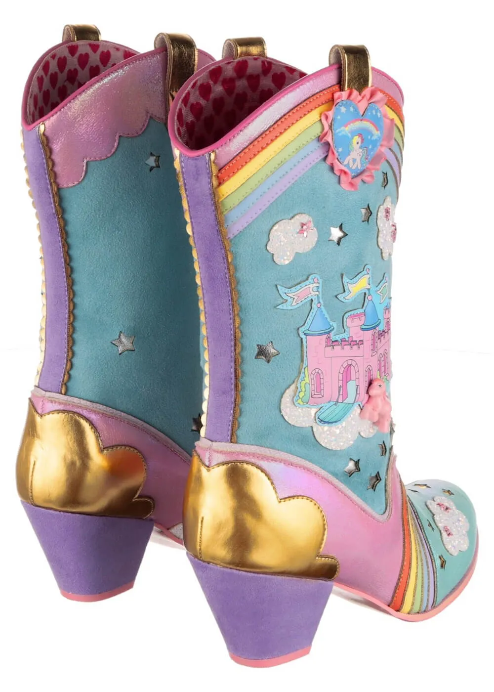 Irregular Choice x My Little Pony Rainbow Bridge Cowboy Boots Blue Pink