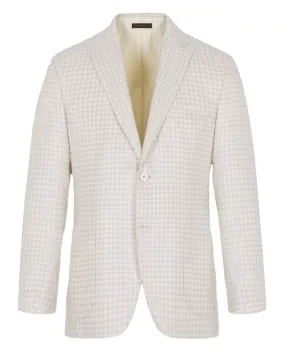 Ivory and Grey Checked Sportcoat