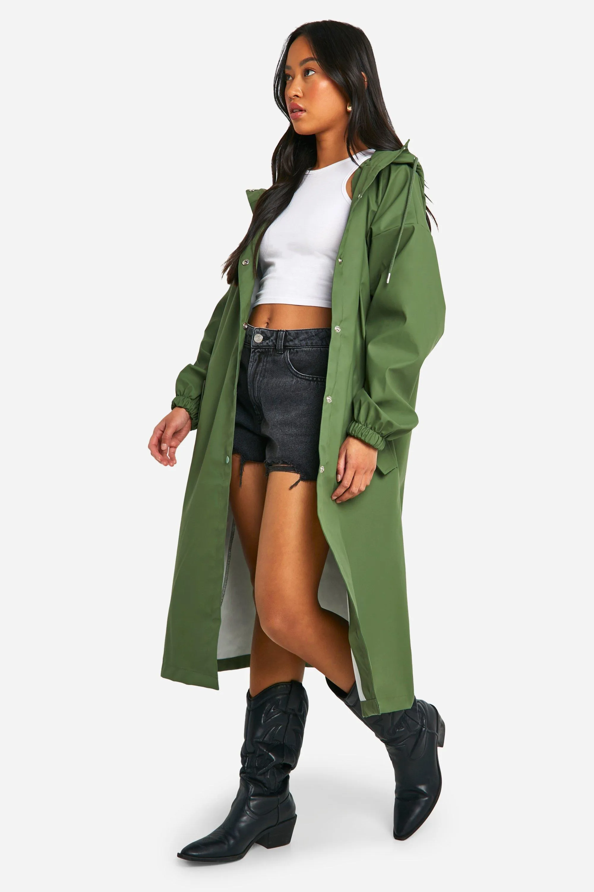 Jackets & Coats | Midaxi Hooded Mac | boohoo